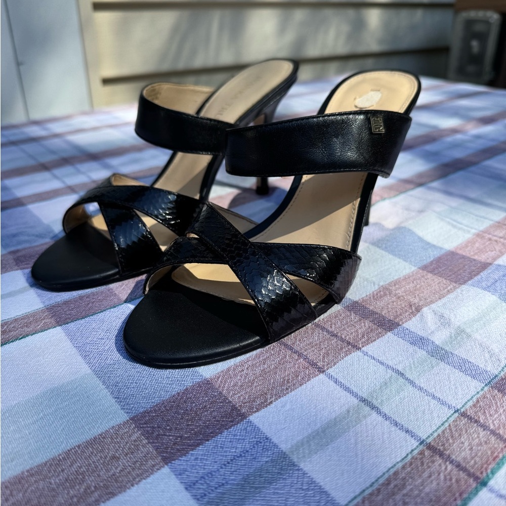 Ivanka Trump Black 3.5 inch Heeled Sandals size 6 - Picture 3 of 13